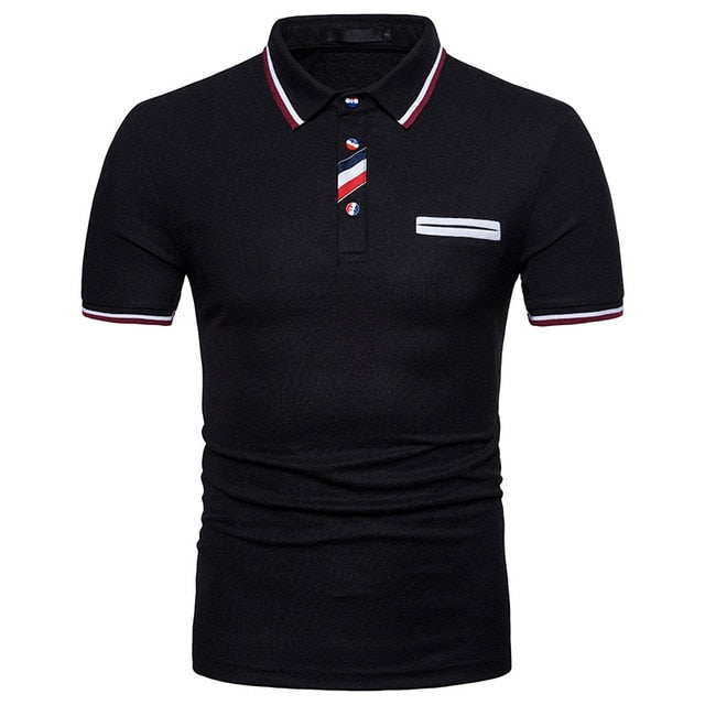 2018 Summer New Brand Clothing Tshirt Men Solid Pocket Slim Fit Short Sleeve T Shirt Men Turn-down Collar Casual T-shirt For Men