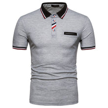 Load image into Gallery viewer, 2018 Summer New Brand Clothing Tshirt Men Solid Pocket Slim Fit Short Sleeve T Shirt Men Turn-down Collar Casual T-shirt For Men