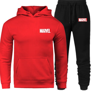 Set Marvel Jacket+Pants Sweatshirts Male 2 Piece Set