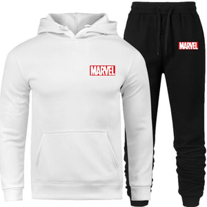 Set Marvel Jacket+Pants Sweatshirts Male 2 Piece Set